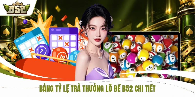 Bảng tỷ lệ trả thưởng lô đề B52 chi tiết